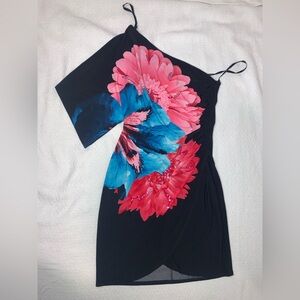 Bisou Bisou Off The Shoulder Dress w/ Floral Design Y2K